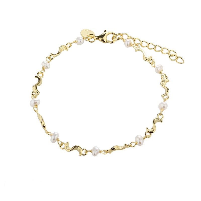  Aqua Dulce - Rhumba Pearl Bracelet i forgyldt sølv