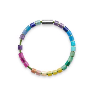 Black Sun - RAINBOW WARRIER armbånd med sort nylon - 5159035