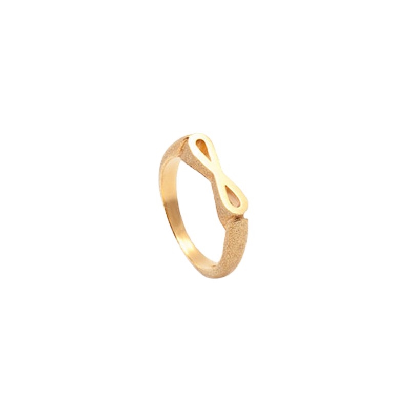Initials Ring i forgyldt sølv med bogstaver - Evighedstegn**