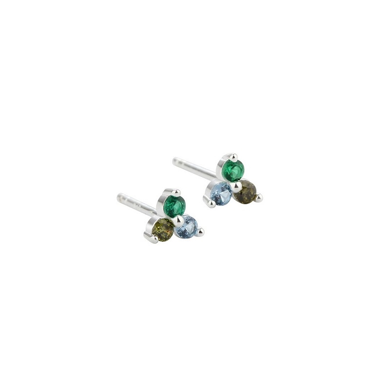  Aqua Dulce - Gunnva Green Earstud i sterlingsølv