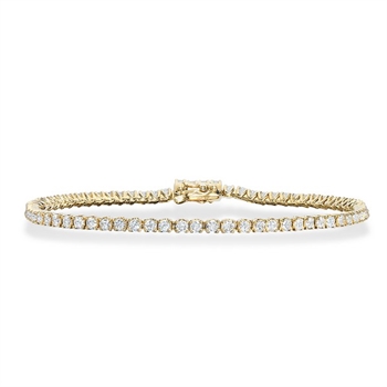 Dazzling guld tennisarmbånd med diamanter – 601895