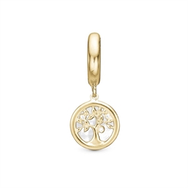 Tree of Life perlemor charm i forgyldt sølv | 610-G105