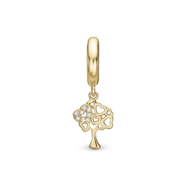 Tree of Hearts  charm i forgyldt sølv | 610-G119