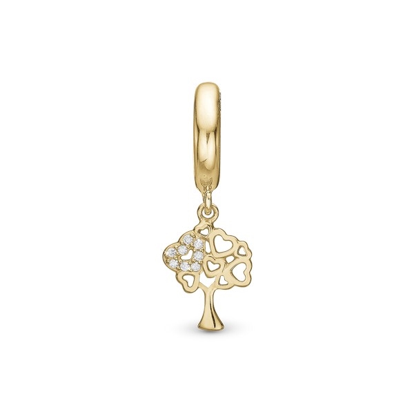 Tree of Hearts  charm i forgyldt sølv 610-G119