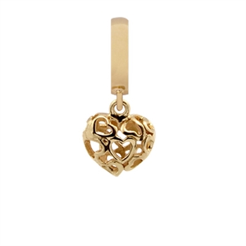Christina Collect - Heart Beat Love Charms i forgyldt sølv**