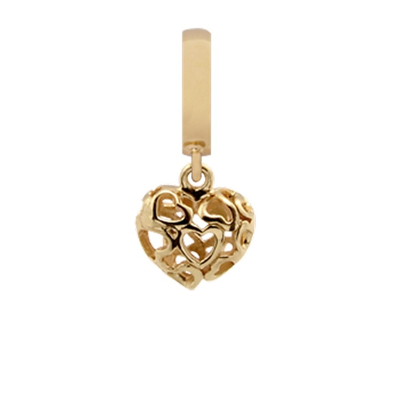 Christina Collect - Heart Beat Love Charms i forgyldt sølv**