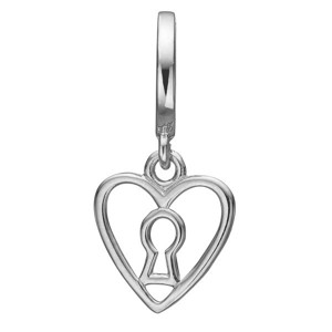 Sølv charm KEYHOLE LOVE - Christina - 610-S75