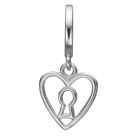 Sølv charm KEYHOLE LOVE - Christina - 610-S75