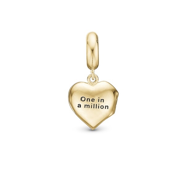 One in a Million charm i forgyldt sølv | 623-G289