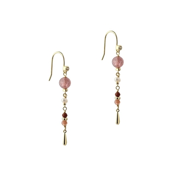  Aqua Dulce - Peachy Earhook i forgyldt sterlingsølv