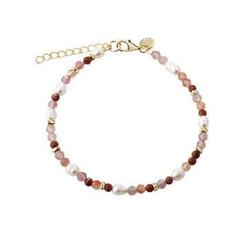  Aqua Dulce - Peachy Bracelet i forgyldt sølv