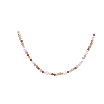  Aqua Dulce - Peachy Necklace i forgyldt sølv