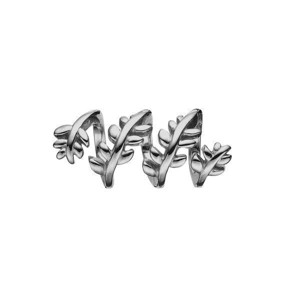 Christina Collect - Sort rhodineret sølv charm TWISTING LEAFS