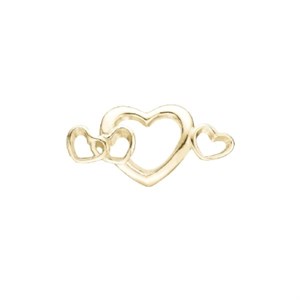 Christina Collect - 4 HEARTS LOVE charm i forgyldt sølv til læderarmbånd