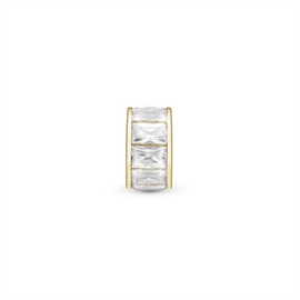 White Baquette  charm i forgyldt sølv | 630-G247white