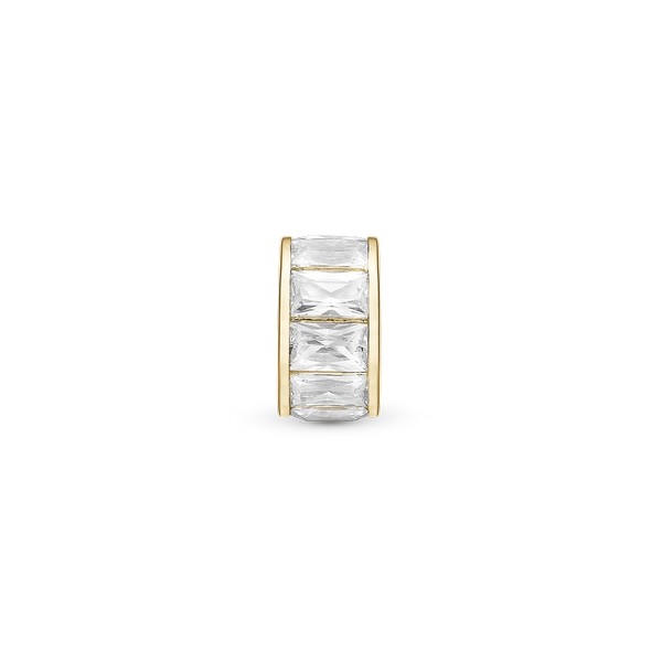 White Baquette  charm i forgyldt sølv | 630-G247white