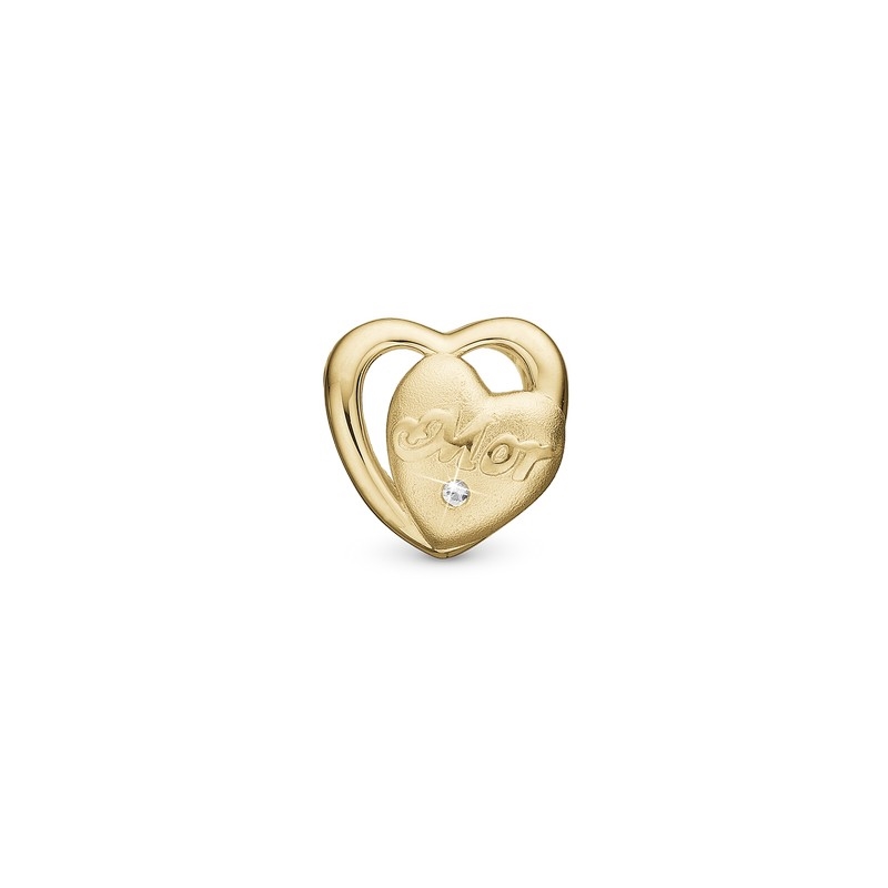 Billede af Christina Collect - Mor I Love You charm i forgyldt sølv