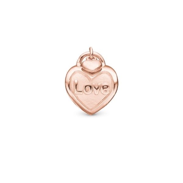 Billede af Christina Collect - LOVE LOCK charm i rosa forgyldt til læderarmbånd**