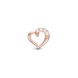 Christina Collect - Love Strory charm i rosa forgyldt**