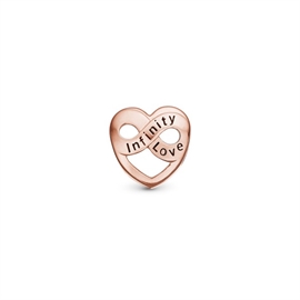 Christina Collect - Infinity Love charm i rosa forgyldt**