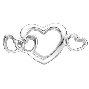 Christina Collect - 4 HEARTS LOVE sølv charm til læderarmB.