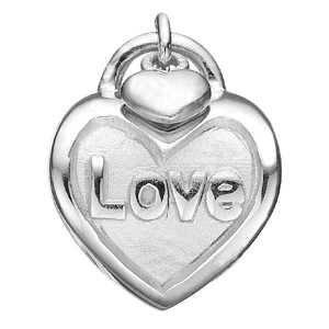 Christina Collect - LOVE LOCK sølv charm til læderarmbånd