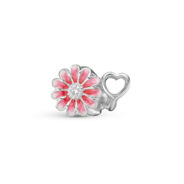 Christina Collect - PINK MARGUERITTE charm i sølv til læderarmbånd 630-S237