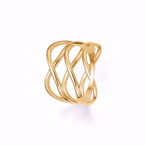 Guld & Sølv Design - Ring i 8kt. guld i vævet design