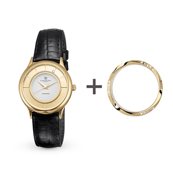 Et smukt Christina Watches kampagneur i gulddublé