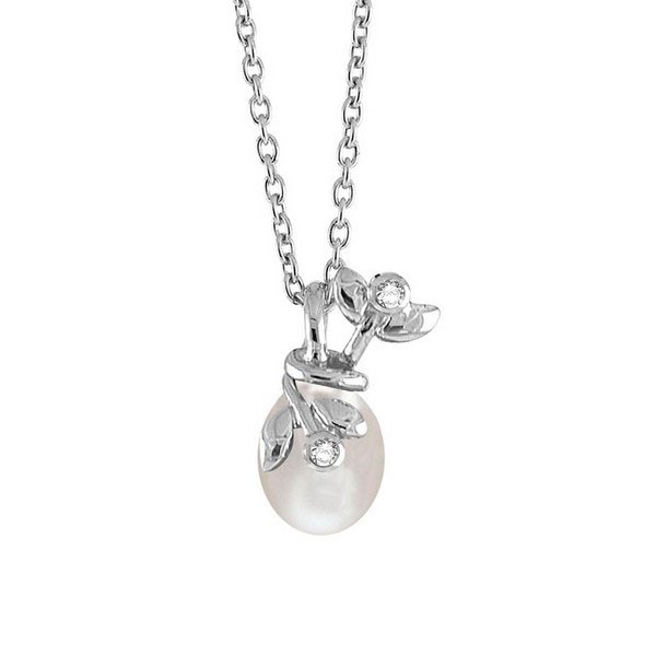 9: Rabinovich - Adorable Lace Halskæde i sølv m. perle vedhæng