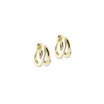 Aqua Dulce Sunella Simple Hoops i forgyldt sølv