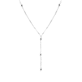 Lunella Ball Y-Necklace i sølv fra Aqua Dulce