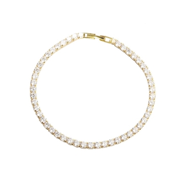 Tennisarmbånd fra Aqua Dulce i forgyldt sølv