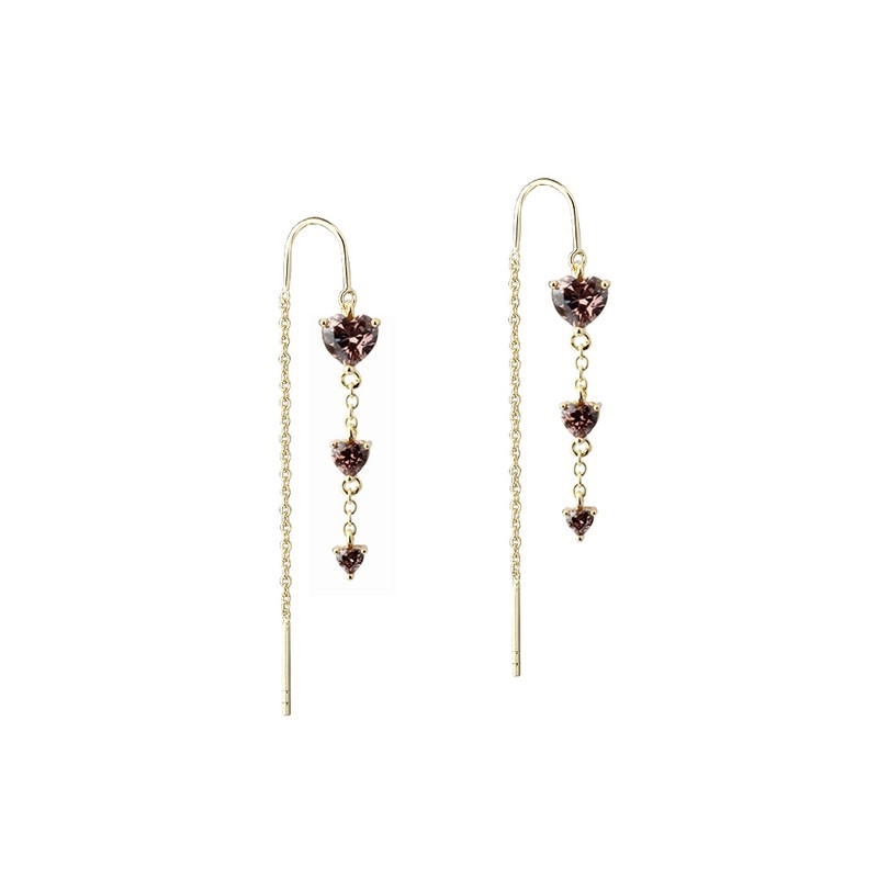 Eira Heart ørekæder fra Aqua Dulce i forgyldt sølv