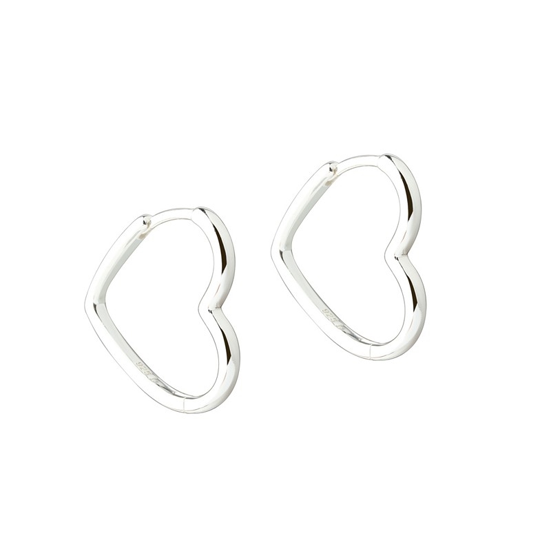 Love Me Shiny Big øreringe i sølv fra Aqua Dulce