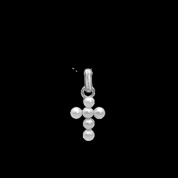 Pearl Cross vedhæng i blank sølv fra Christina Watches