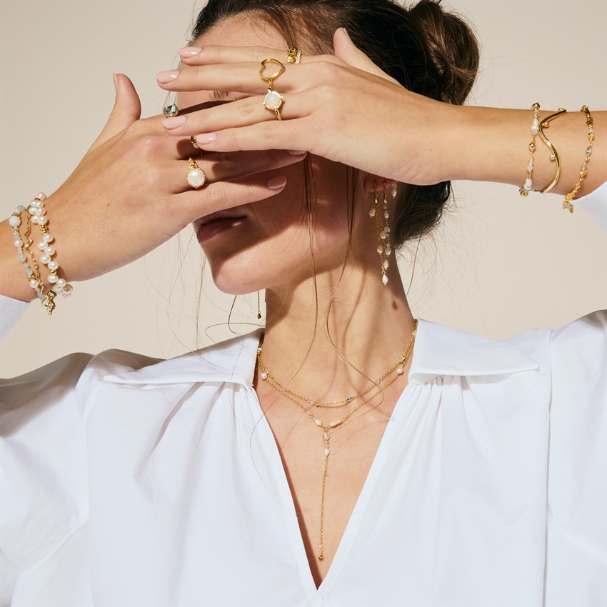 Aqua Dulce Sinna halskæde i forgyldt sølv 2