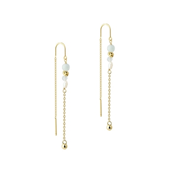  Aqua Dulce Sinna Pearl øreringe i forgyldt sølv Guldcenter
