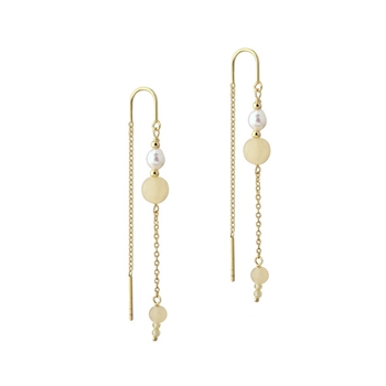  Aqua Dulce  Moonlight øreringe i forgyldt sølv Guldcenter