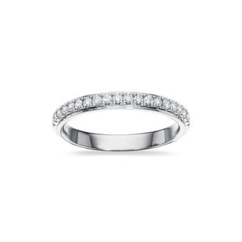 Alliancering fra Dazzling i 14 kt hvidguld m 0,27ct.