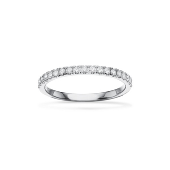 Alliancering fra Dazzling i 14 kt hvidguld med 0,24 ct.