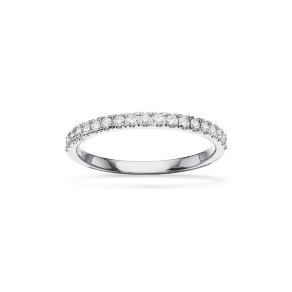 Alliancering fra Dazzling i 14 kt hvidguld med 0,24 ct.