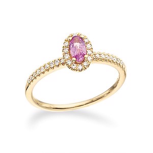 Ring i 8 kt. med Pink Safir fra Scrouples - 711745