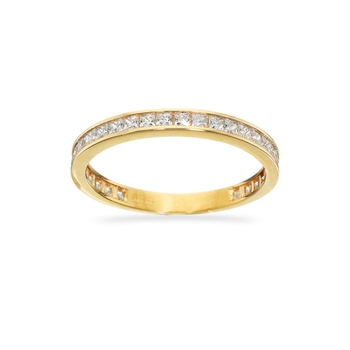 Scrouples alliancering i 8 kt. guld med zirkonia.