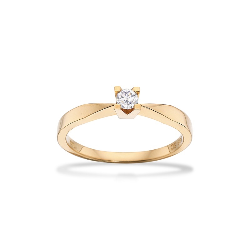 Kleopatra Ring i 8 kt. guld 0,05ct.-0,25ct. diamant