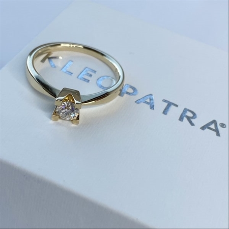 Kleopatra 14 kt guld diamantring med 0,05 ct. 7135