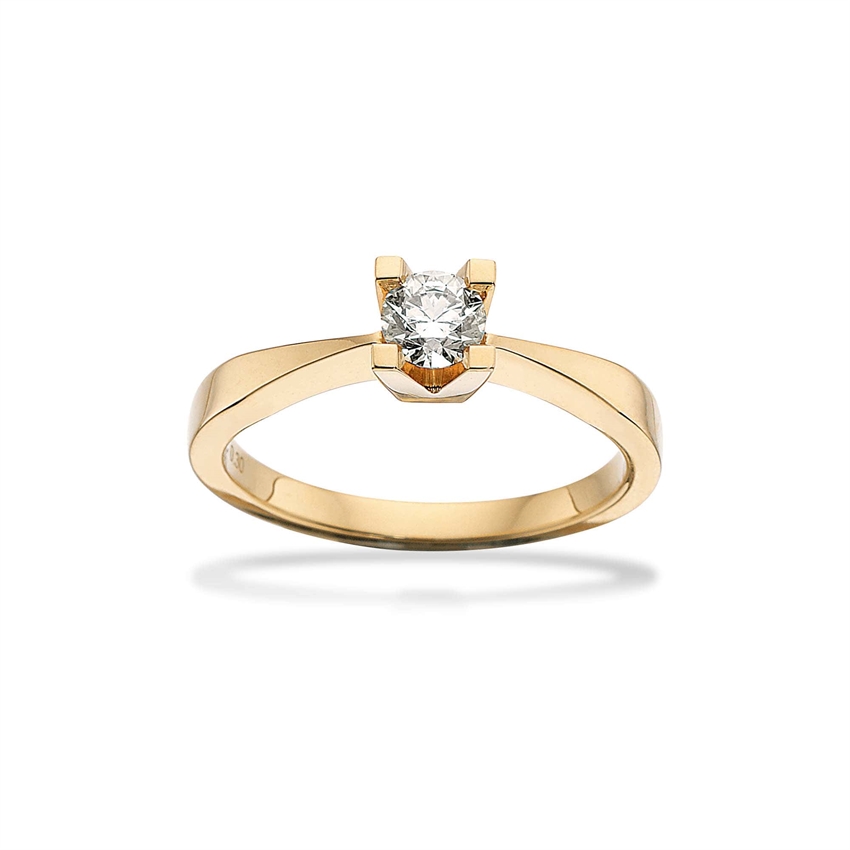 Kleopatra 14 kt guld diamantring med 0,05 ct. 7135