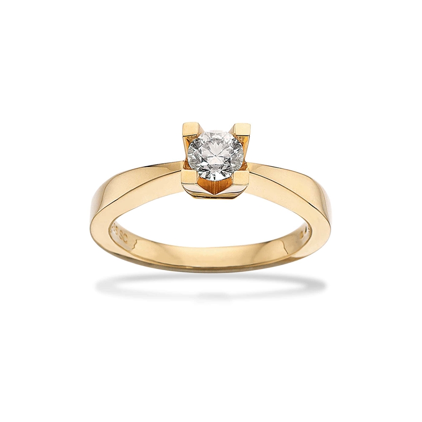 Kleopatra 14 kt guld diamantring med 0,05 ct. 7135