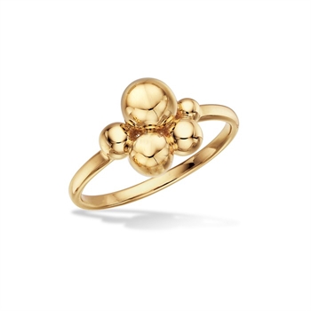 Scrouples - Ring i 8 kt. guld med små kugler**