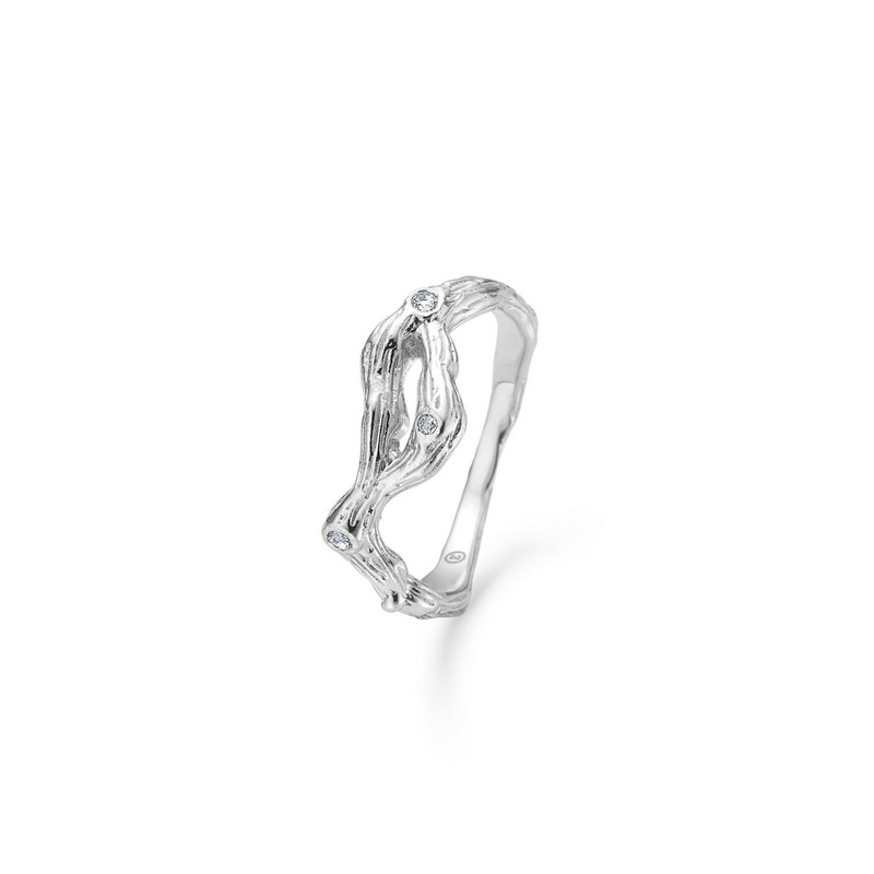 Studio Z - Tangled ring i sølv m zirkonia